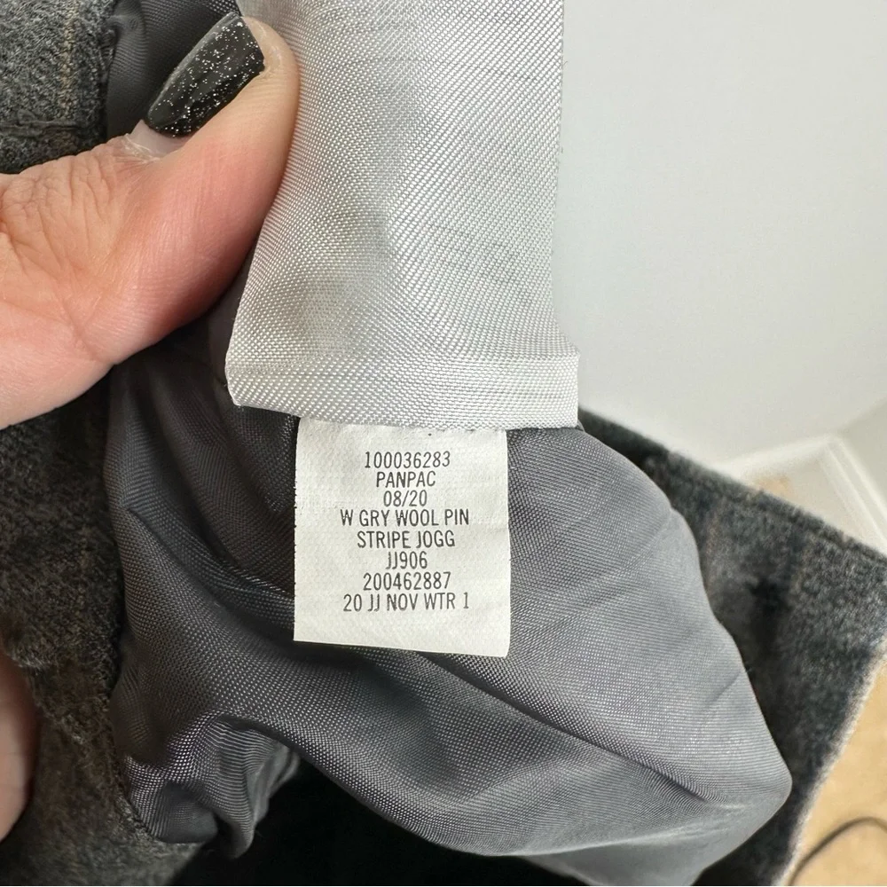 Janie and Jack Grey Wool Pinstripe Joggers - Picture 11 of 13